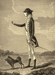 General Charles Lee (1732-1783) posing with his dog