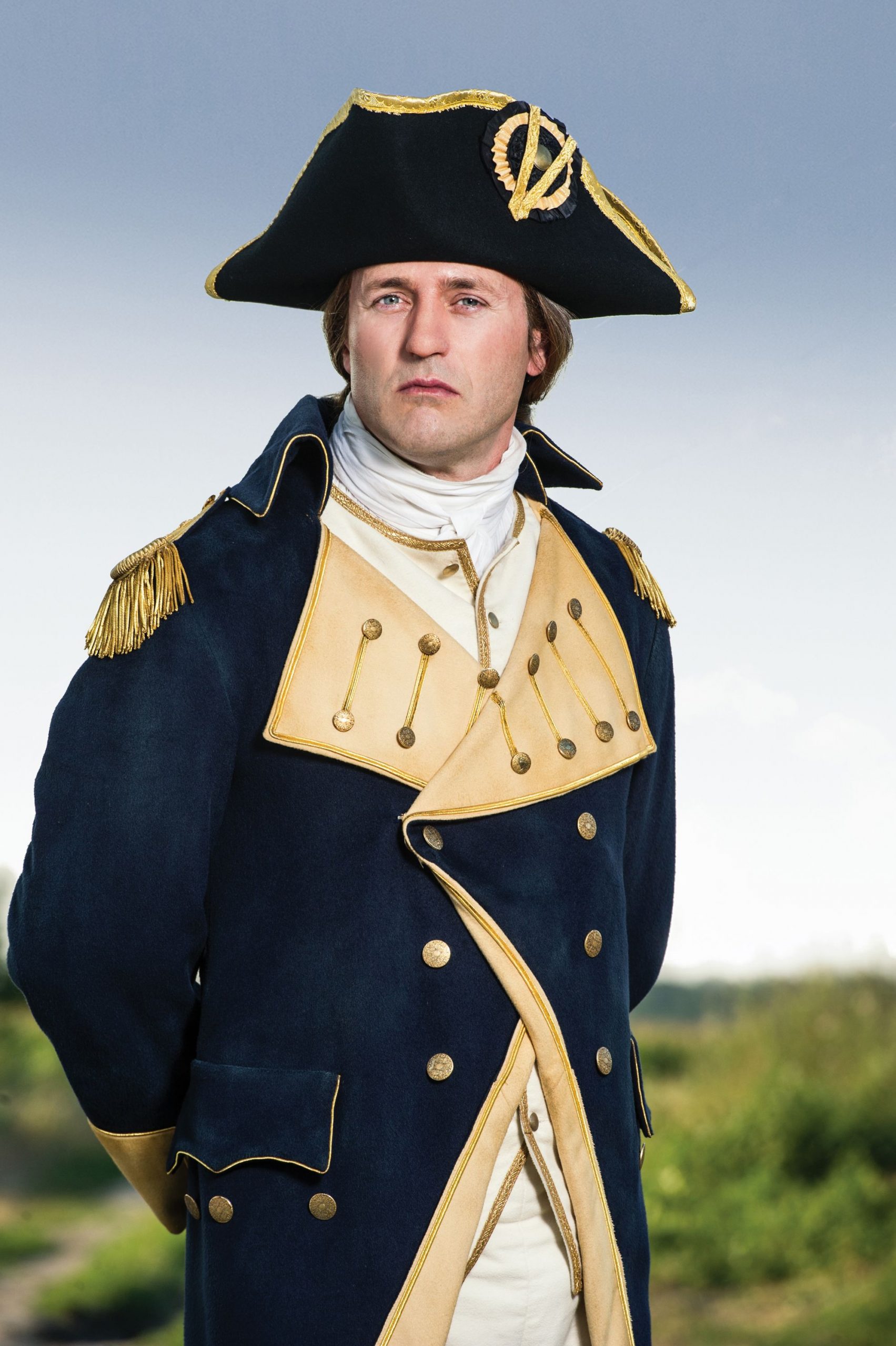 Jason O'Mara as George Washington in the 3-pret TV series Sohs of Liberty (2015)