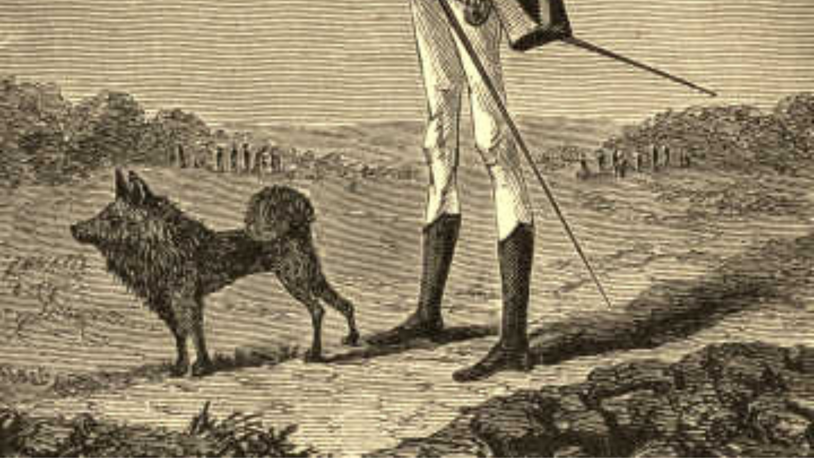 Extract from the picture Charles Lee with his dog