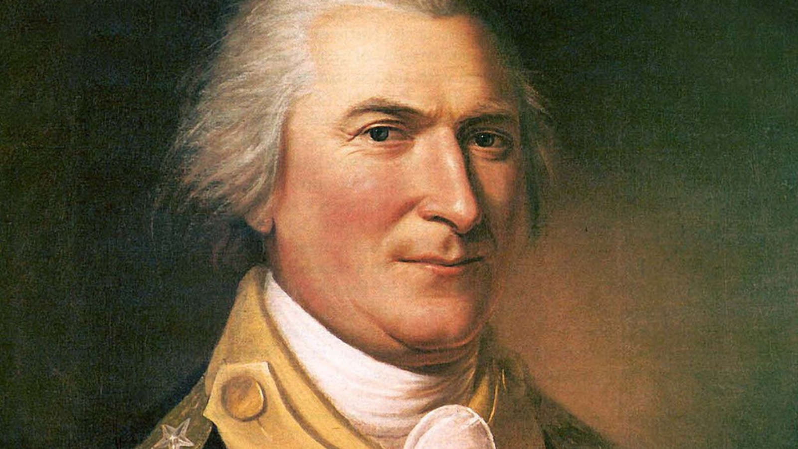 Part of the portrait of Arthur St. Clair (1737-1818), general of the Continental Army by Charles Wilson Peale (c. 1783)